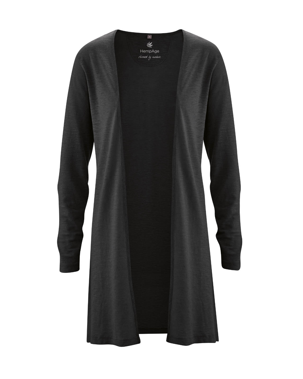 HempAge Jersey Long Cardigan aus Hanf und Bio-Baumwolle