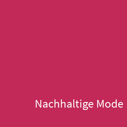 Symbolbild nachhaltige mode text auf magentafarbenem grund