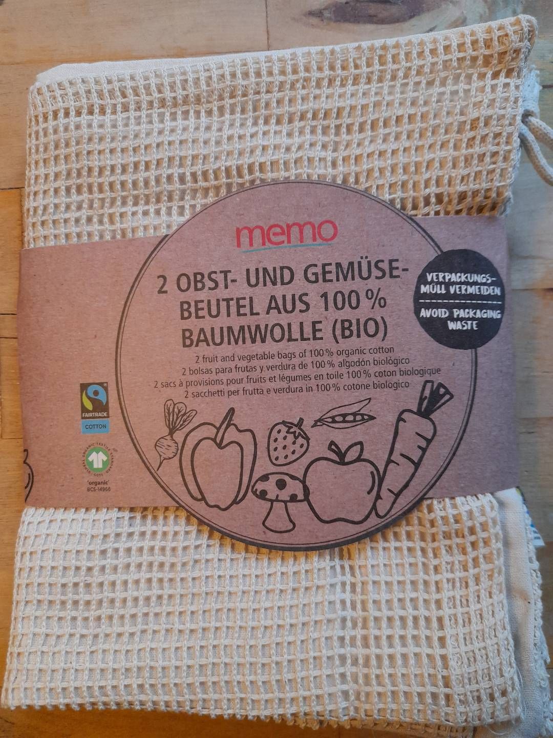 Wiederverwendbare Obst Gemüsebeutel