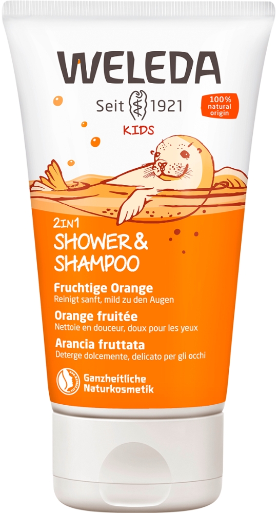 Weleda Kinder Shampoo & Duschgel Kids 2in1 Shower & Shampoo Fruchtige Orange