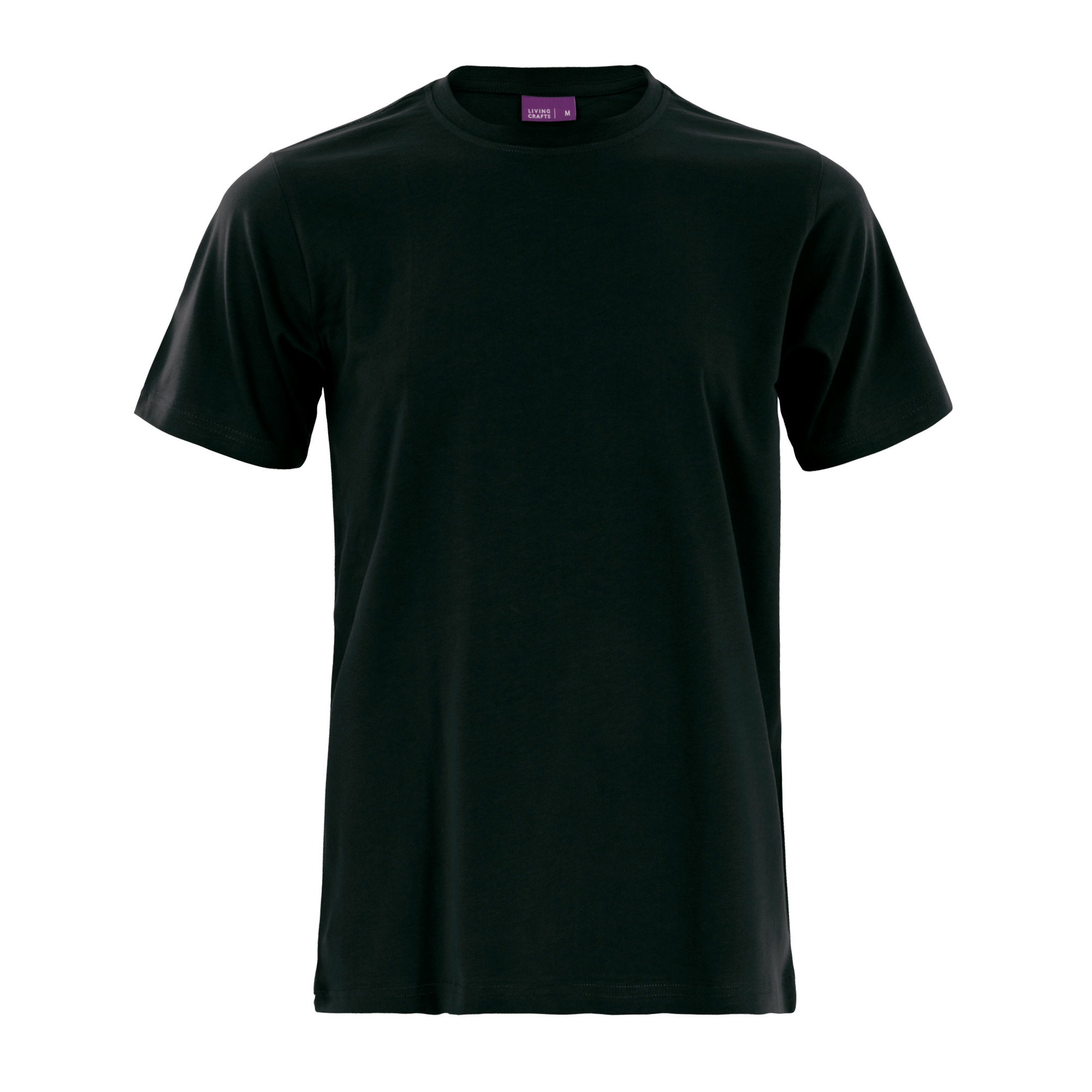 Bio T-Shirt mit Rundhalsausschnitt in schwarz